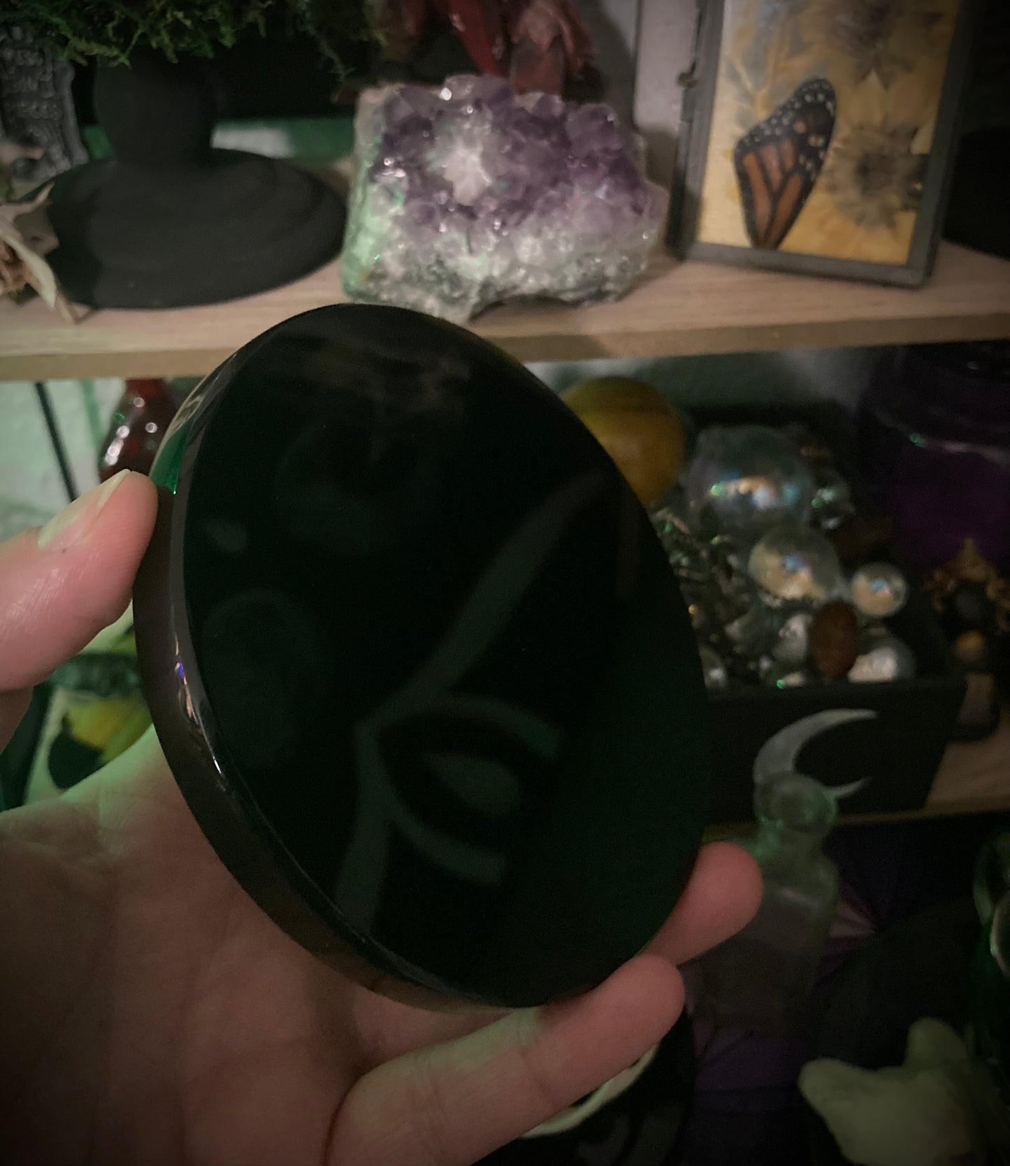Obsidian Scrying Mirror